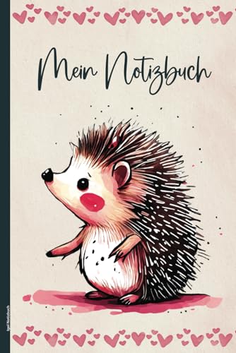 Igel Notizbuch: Igelmotiv auf A5 Buch liniert mit Igel niedliches Geschenk für Mädchen Igelheft für Notizen zu Pflege und Rettung vom Stacheltier Igelchen Geschenkidee Igel Liebe für Tierfreunde