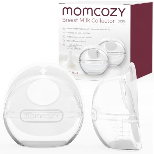 Momcozy 90 ml Milchauffangschalen Stillen Auffangschale muttermilch für Stillen Wederverwendbare Milch Auffangschalen Milchsammler Silikon-Auffänger mit besserer Passform & weicher 2 Stück
