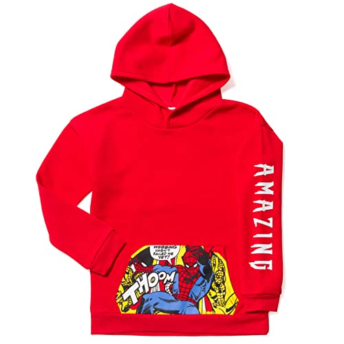 Marvel Spider-Man Little Boys Fleece Pullover Hoodie Red 43