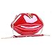 EVEOUT Bolso de Noche para Mujer con Labios Rojos Sexy Clutch de Fiesta con Bandolera Imagen de EVEOUT Bolso de Noche para Mujer con Labios Rojos Sexy Clutch de Fiesta con Bandolera