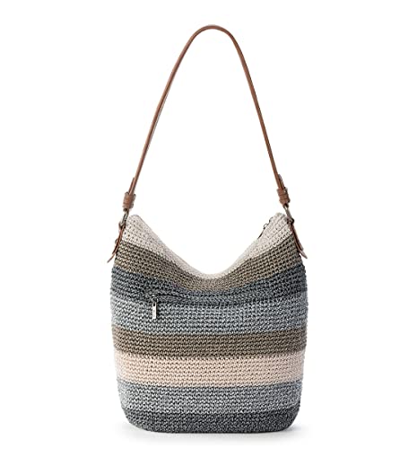 The Sak Womens Hand-Crochet, & Silhouette, Sequoia Hobo Bag In Hand Crochet Soft Slouchy Silhouette Timeless Elevated Design, Desert Stripe Ii, One Size Us #TOP3
