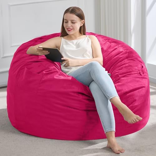 Hobestluk Large Bean Bag Chairs 3FT Big BeanBag for Adult Round Floor Chair