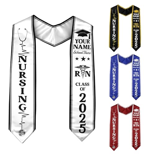 Customized Nursing Stole, RN NICU Stole Graduation 2025 Nursing Sash Medical Graduate Nurse Class of 2025 (N1)
