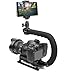ChromLives Camera Stabilizer Handle Grip 4-in-1 Camcorder Action Camera Smartphone DSLR Handle Stabilizer Low Position Shooting System C Shape Compatible with Nikon Canon Sony GoPro SJCAM iPhone