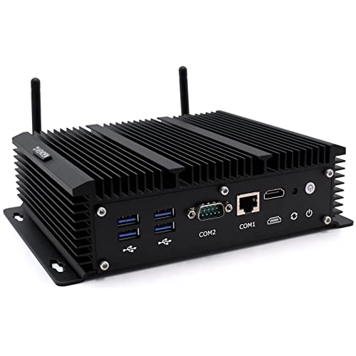 Venoen Fanless Industrial Mini Pc Barebone,Celeron 3865U,Ddr4 Ram,Msata Ssd,6 Gigabit Lan,Hd-Mi,Db9 Com,2.5G I225 Port,Small Form Factor,Aes-Ni,Firewall Network Security Server,Windows/Linux/Pf-Sense #TOP7