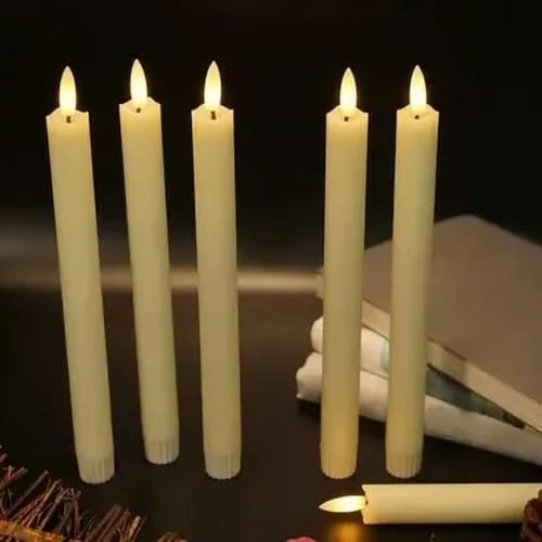 Velas LED cónicas para ventana con pilas y mando a distancia de 10 teclas 3