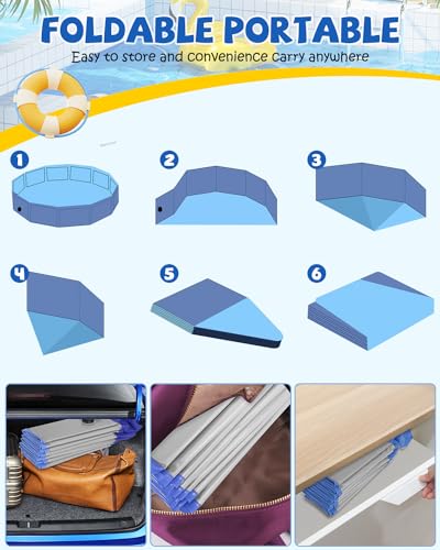 Piscina portátil para cães PVC para animais de estimação piscina dobrável para cães, piscina de plás