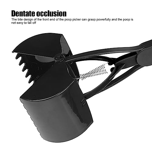 Image of 23.7inch Pet Pooper Scooper, Long Handle Jaw Poop Scoop for Large & Small Dogs Foldable Pet Poop Pickuper Pick Up Dog Cat Waste Picker Cleaning Tool for Lawns, Grass, Dirt, Gravel (All Black)