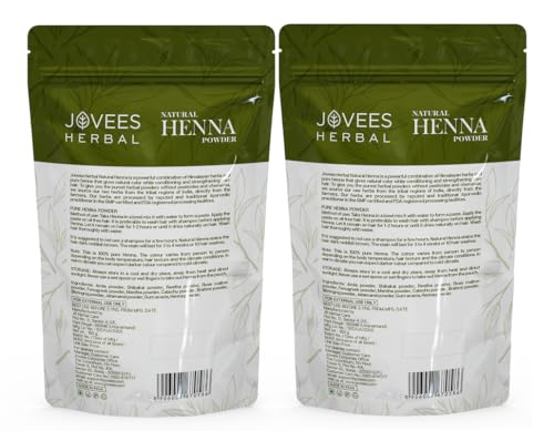 Jovees Herbal Mehandi/Henna Powder | With Amla, Shikakai & Brahmi Powder | For Extra Conditioning | Control Hair Fall & Repairs Damaged Hair 150g (Pack of 2)
