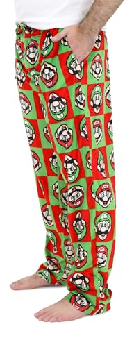 Nintendo Super Mario Pajamas for Men, Video Game Pajama Pants, Fleece Luigi & Mario Pj Pants for Adults - Sizes S-XL2
