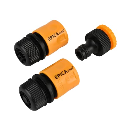 Image of Hose Quick Connectors Set - Durable ABS 1 /2 inch Inch Garden Hose Fittings - Easy Snap-On Connectors for Watering Systems, Irrigation, and Outdoor Use - Leak-Proof and Rust-Resistant Design CE-60520