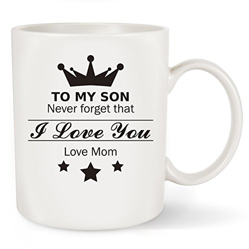 Coffee Mug," To My Son - Love Mom" Gift To Son From Mother 11 OZ Cup - Mother Son Gift - Birthday gift for son- Great Gift Ideas For Son By FlanhiriGifts (To My Son - Love Mom Mug)