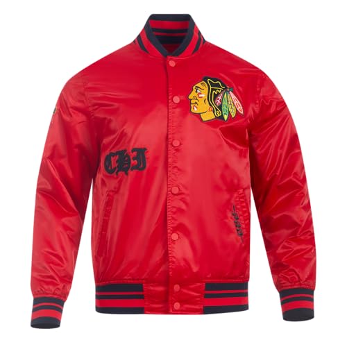 Image of Pro Standard Mens NHL Old English Satin Jacket