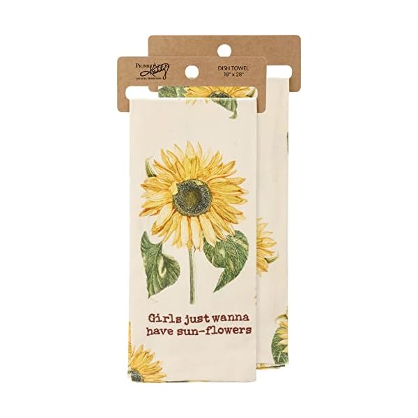   Primitives-by-Kathy-Girls-Just-Want-to-Have-Sun-Flowers-Decorative-Kitchen-Towel-Small