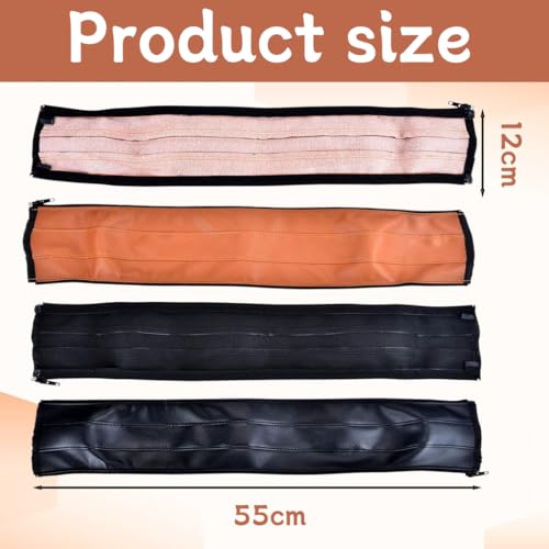 2 Stück Kinderwagen Griffbezug,Baby Kinderwagen Griff Abdeckung, Leder Kinderwagen Griff,Kinderwagen Griffabdeckung,Wasser und Staubdicht,Passend für die meisten Kinderwagen (Schwarz + Braun)