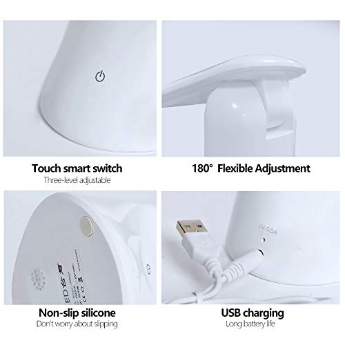 Led Desk Lamp, Desk Lamp (3 Modes, Touch Control) Table Lamp, Office Lamp For Reading, Studying, Reading, Usb Rechargeable #TOP3