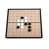 Juego de Mesa Juego de ajedrez magnético Go, Juego Gomoku portátil con Piedras de plástico convexas Individuales, Estrategia clásica China for niños y Adultos ajedrez(13 * 13 * 1.2cm)