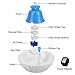 iPettie Tritone Ceramic Pet Drinking Fountain丨Ultra Quiet, Way Better Than Plastic丨Water Fountains for Cats and Dogs Pet Water Dispenser with Replacement Filters and Foam (Blue)