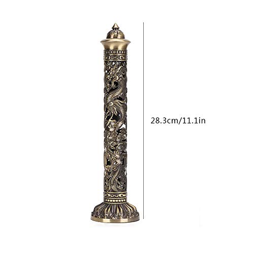 Retro Dragon & Phoenix Brass Incense Holder, 3-Hole Incense Stick Holder Catcher for Meditation, Yoga, Home Decor, Tea Room Ornament by GLOGLOW - Used condition - Image 5