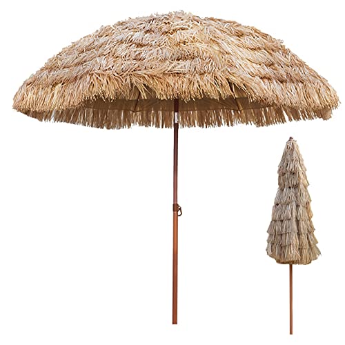 Parasol inclinable imitation paille CLSDRZC contre le soleil