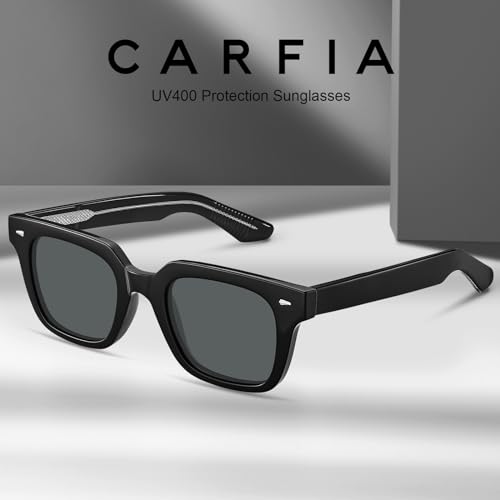 CARFIA Acetate Polarized Sunglasses for Men UV400 Protection Classic Vintage Anti-Glare Lens Driving Outdoor Sun Glasses3
