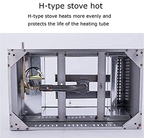 Kommerzielle Fritteuse mit 2 abnehmbaren Körben und Deckel, 20 l Arbeitsplatte aus Edelstahl mit zwei Tanks, für Pommes Frites, Donuts, Zuhause, Küche, Restaurant – Bild 6
