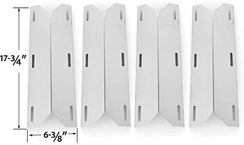Repair Kit for Costco Kirkland SKU681955, Nexgrill 681955, 720-0026, 720-0145, Sterling Forge Chateau 3304, Estate 2704 Gas Barbecue Includes 4 Cast-Iron Burners and 4 Stainless Heat Plates