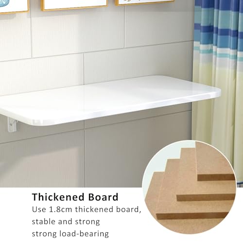 Mesa plegable de pared para ganar espacio en baño o estudio 6