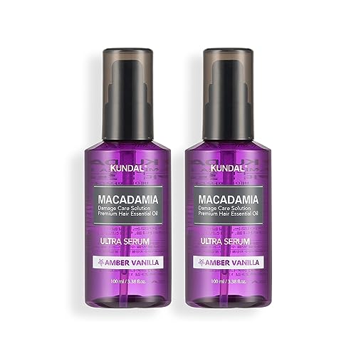 【クンダル】ヘアセラム100ml＃2個入セット#アンバーバニラ ＃芳醇なバニラの香りで癒やされる落ち着いた香り＃ヘアオイル＃ハニー＆マカデミア