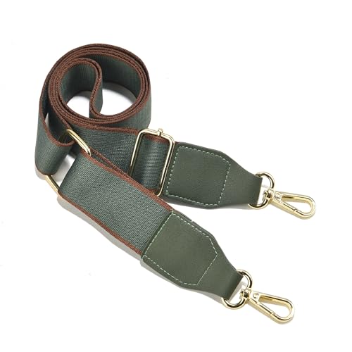 Image of Purse Strap Wide Replacement Crossbody Bag Straps, 1.5 inch Canvas Handbag Shoulder Strap, Adjustable Tote Belt（Gold Hardware