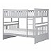 Pemberly Row Transitional Wood Full Over Full Bunk Bed in Gray