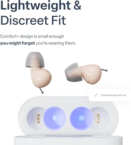 Audien ATOM PRO 2 Wireless Rechargeable OTC Hearing Aid, Premium Comfort Design and Nearly Invisible