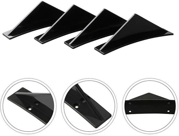 Miniatura 7 de Difusor de parachoques trasero compatible con Chevy Camaro LS LT1 SS 2002-2022 negro brillante, difusor de labios, 6 unidades