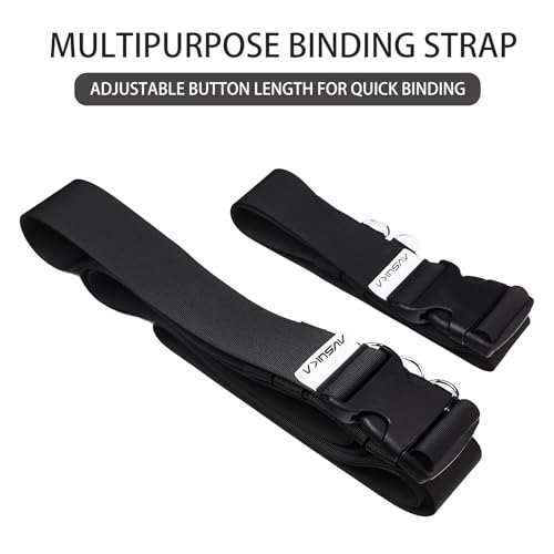 Image of Adjustable Luggage Straps, 9.8FT Suitcase Straps for Travel Bags, 2 Pack