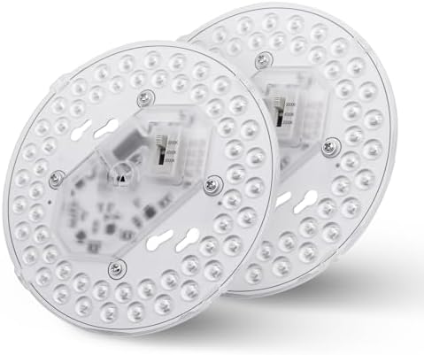 2Pack LED Ceiling Fan Light Retrofit Kit, 6inch 24W 2200Lm, 3CCT Dimmable