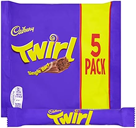 Cadbury Twirl Milk Chocolate Bar 5 Bar (Pack of 5) 107.5g Each