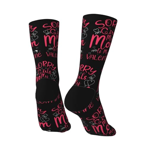 Sorry Girls My Mom Is My Valentine Socks For Men Women Outdoor Sports Running Hiking Wicking Crew Socks4