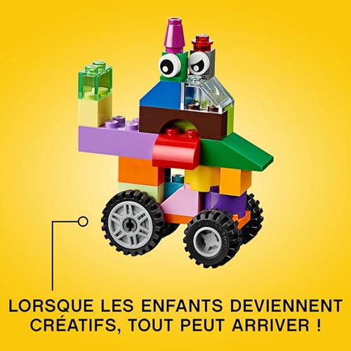 LEGO 10696 Classic La Boîte de Briques Créatives, Jouet et Ensemble de Rangement avec Briques, Roues, Fenêtres, Idée Cadeau Anniversaire, Enfants 4 Ans – Image 6
