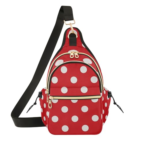 Sac de course à pied et pêche à pois rouges pour femme active