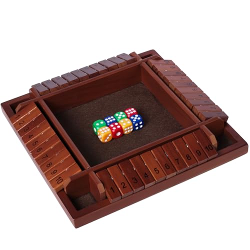 Shut The Box juego de mesa de madera para 2-4 jugadores miniatura 1
