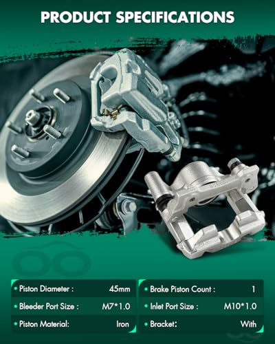 Image of SCITOO 19B3313 Rear Left Disc Brake Caliper Assembly w /Bracket For Lexus For GS350 /For GS430 /For GS450h /For GS460 /For IS350