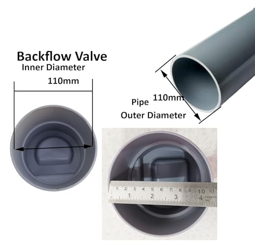 Image of ESEKSAFAR PVC Drain Backflow Valve, Anti Rats Cockroaches, Snakes Backflow Strainer [Drain Cap /Drain Cover /Hose Non Return Water Valve for PVC pipe (110mm (4 inch))