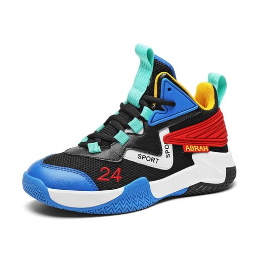 Hixingo - Hixingo Chaussures de basket-ball pour garçons et filles, baskets de tennis, baskets de basket-ball, chaussures de basket-ball pour enfants, chaussures de basket-ball, chaussures montantes respirantes