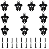 10 PCS Wall Mount Bottle Openers Vintage Beer Bottle Opener Suitable for Rustic Bars KTV Hotels Homes Restaurant - Black