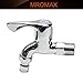 MroMax Brass Water Tap Faucet Chrome Plating Sink Basin Water Tap Mop Pool Faucet Wall Mounted with Single Spout G1/2 Male Thread 1pcs
