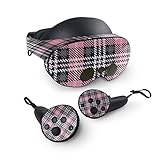 MightySkins Skin Compatible with Meta Quest Pro - Pink Plaid | Protective, Durable, and Unique Vinyl Decal wrap Cover | Easy to Apply, Remove, and Change Styles | Made in The USA