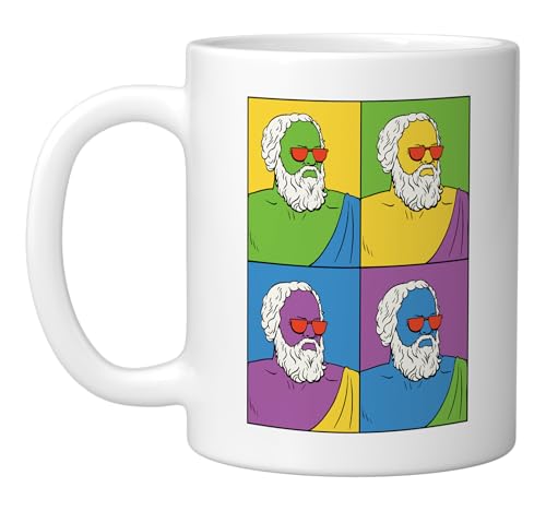 Philosopher Philosophical Socrates Ceramic Mug, White