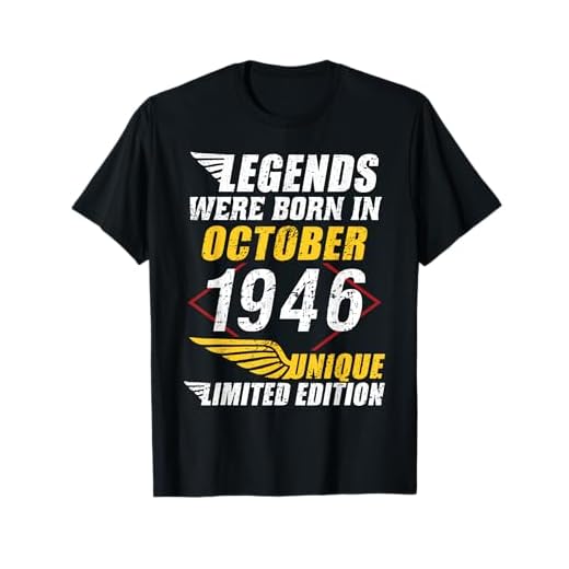 Cumpleaños Octubre 1946 Edición Limitada Regalo Used Vintage Camiseta