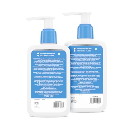 Image of The Derma Co 2% Niacinamide Gentle Skin Cleanser for All Skin Types | Non-Irritant | 100% Soap-Free | 125ml (Pack of 2)