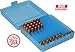 MTM P-100-9-24 Ammo Box 100 Round Flip-Top | Fits 9mm 380 ACP | Easy to grip | Stackable, Snap Lock Latch | USA Made | Clear Blue